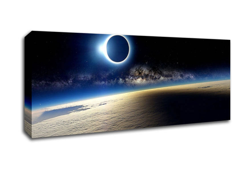 Picture of Solar Eclipse From Space Panoramic Canvas Wall Art