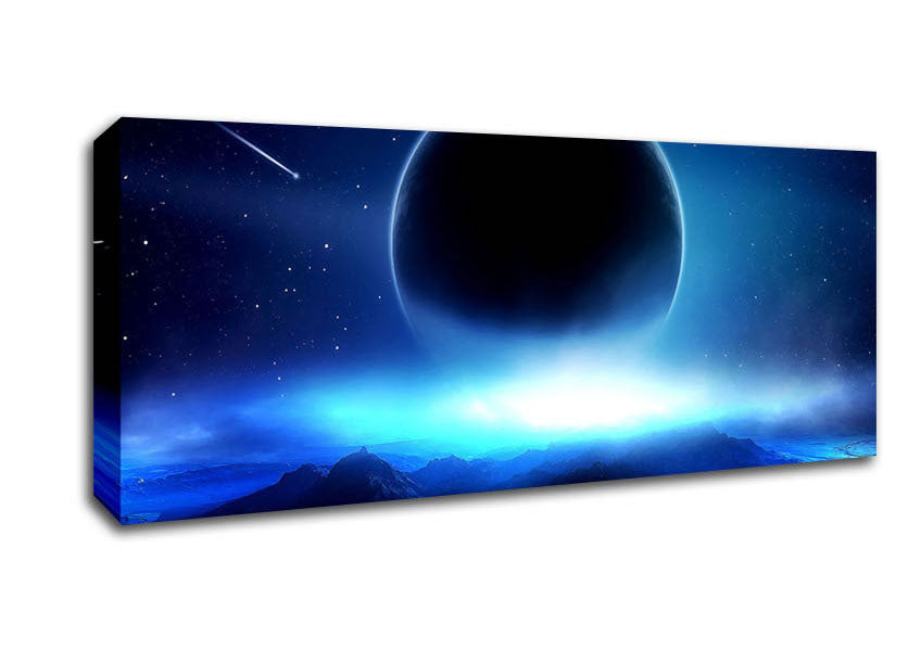 Picture of Universe From The Blue Planet Panoramic Canvas Wall Art