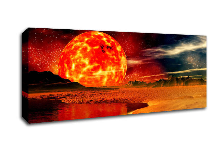 Picture of The Sun On Mars Panoramic Canvas Wall Art