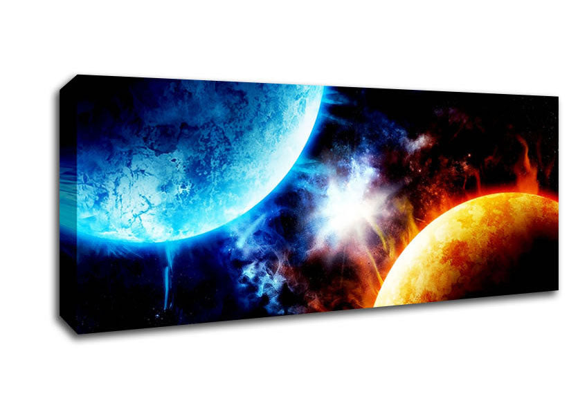 Picture of Hot And Cold Galaxies Panoramic Canvas Wall Art