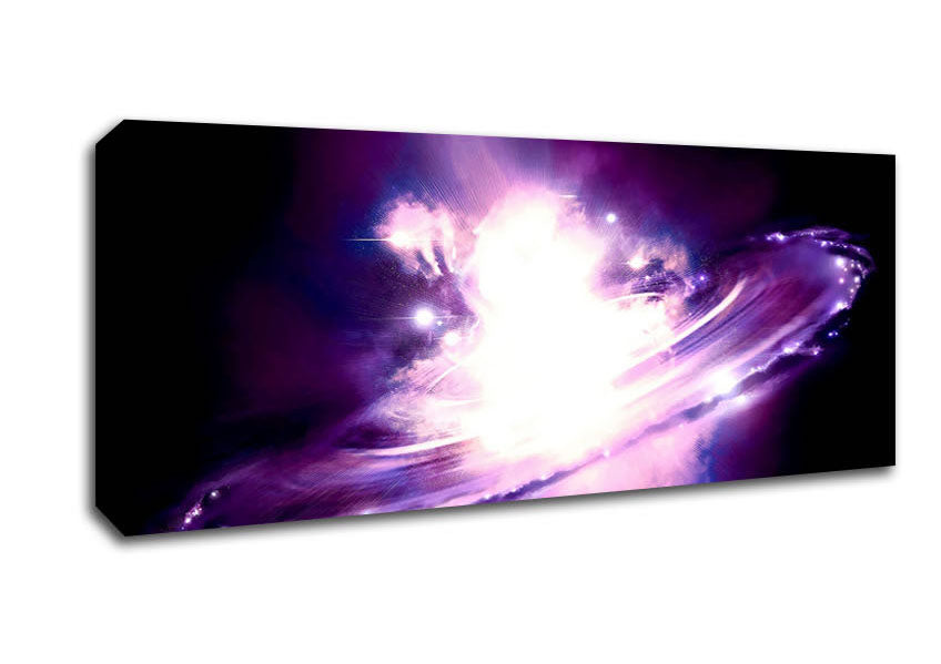 Picture of Pink Exploding Star Panoramic Canvas Wall Art