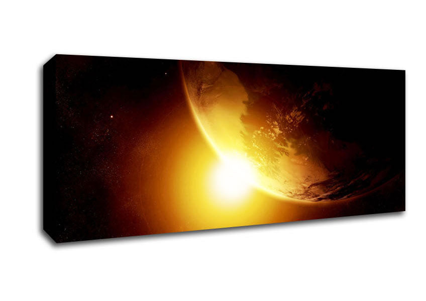 Picture of Eclipse Of The Sun Panoramic Canvas Wall Art