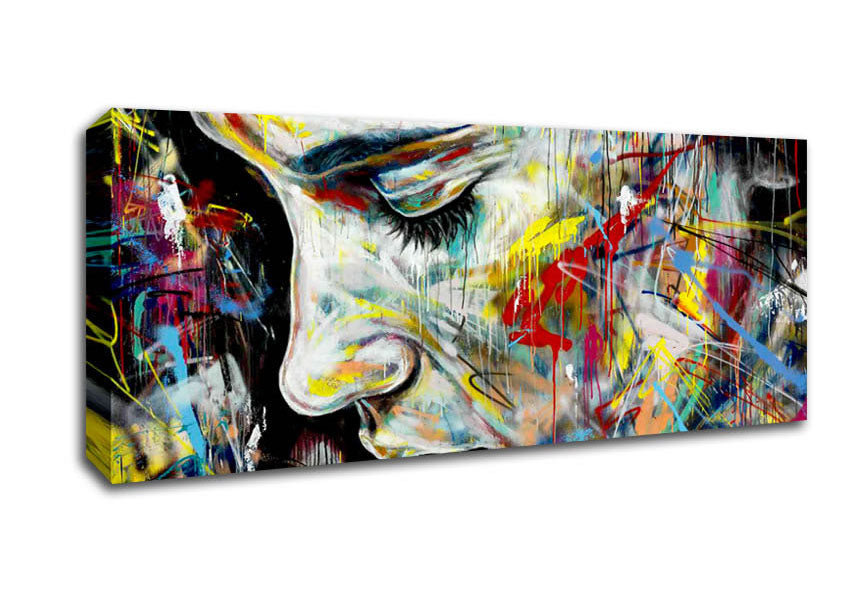 Picture of Colourful Woman Panoramic Canvas Wall Art
