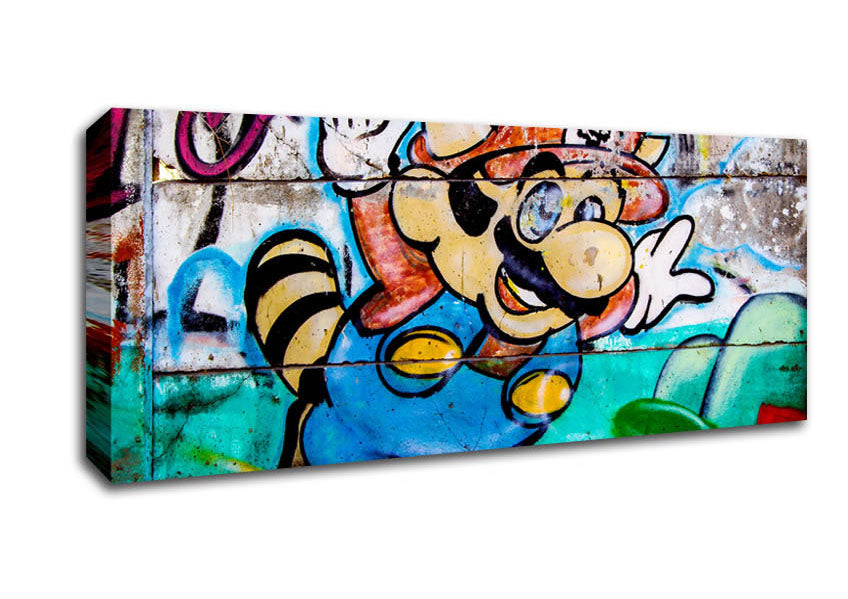 Picture of Mario Fly Panoramic Canvas Wall Art
