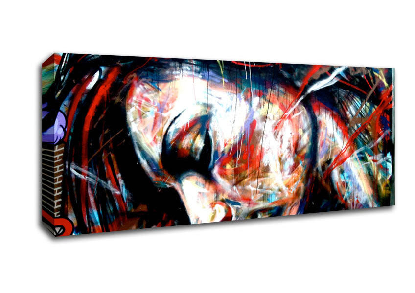 Picture of Red Woman Panoramic Canvas Wall Art