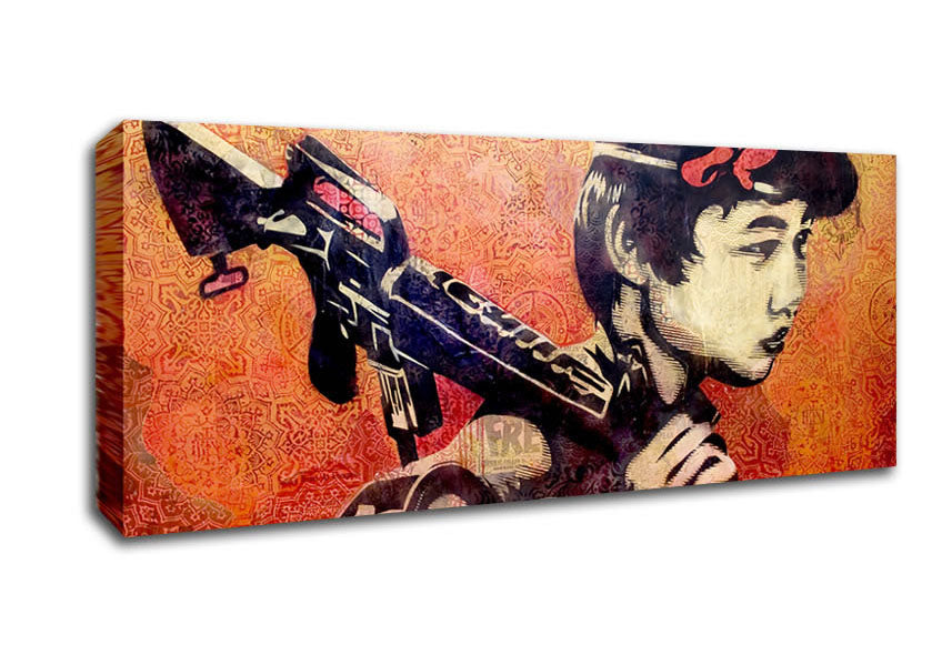 Picture of Child Soldier Panoramic Canvas Wall Art