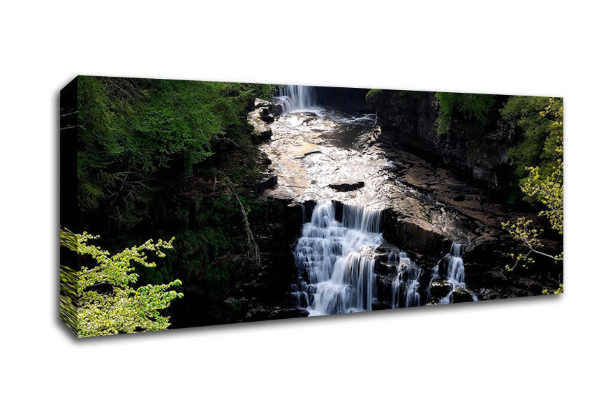 Picture of Falls Of Clyde River Clyde New Lanark South Lanarkshire Scotland Panoramic Canvas Wall Art