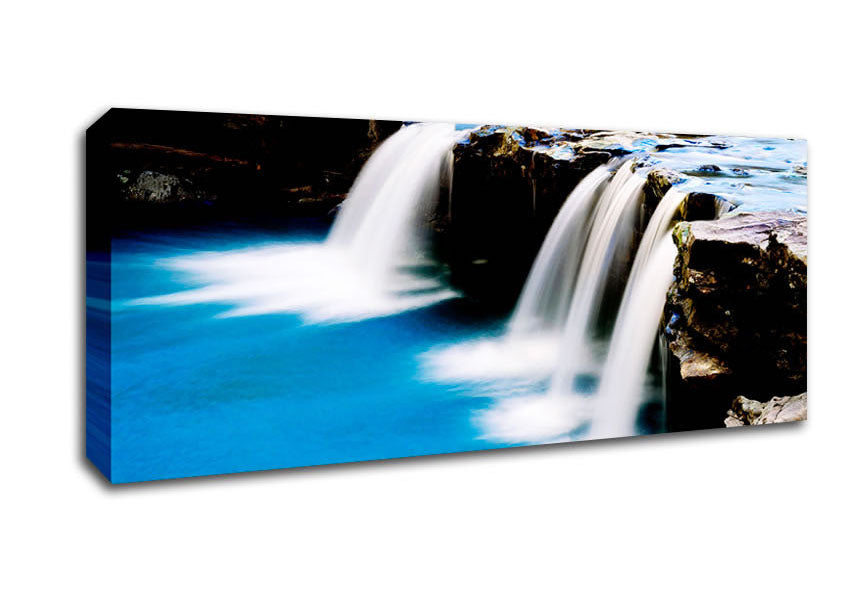 Picture of Flow Of The Waterfall Panoramic Canvas Wall Art