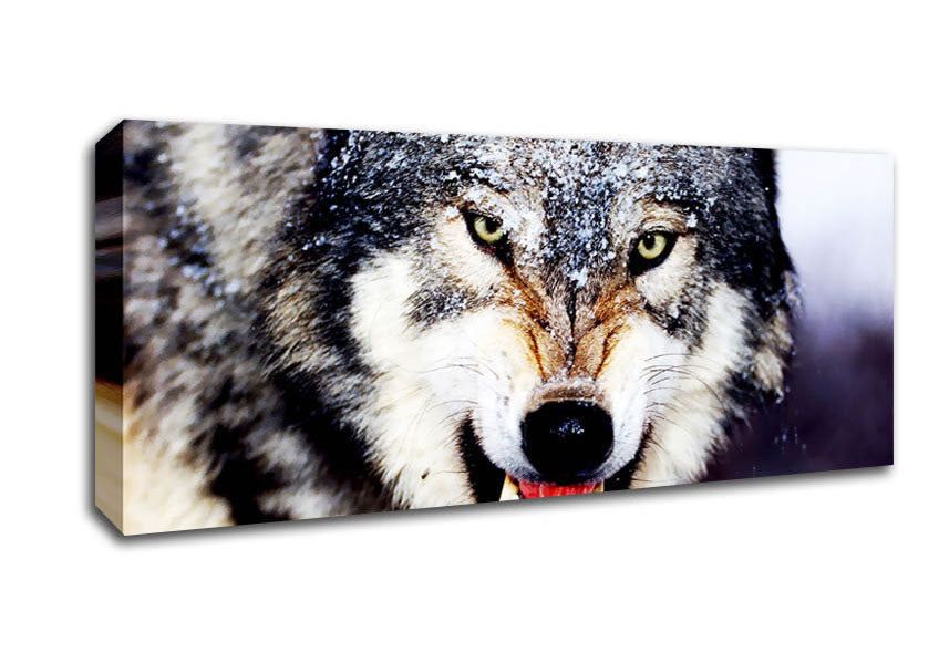 Picture of Wolf Hunt Panoramic Canvas Wall Art