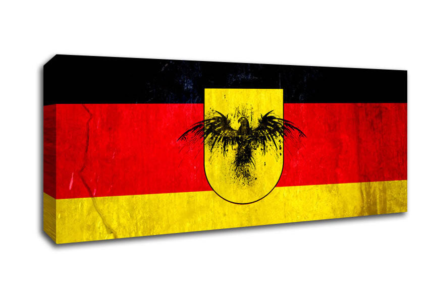 Picture of German Flag Eagle Panoramic Canvas Wall Art
