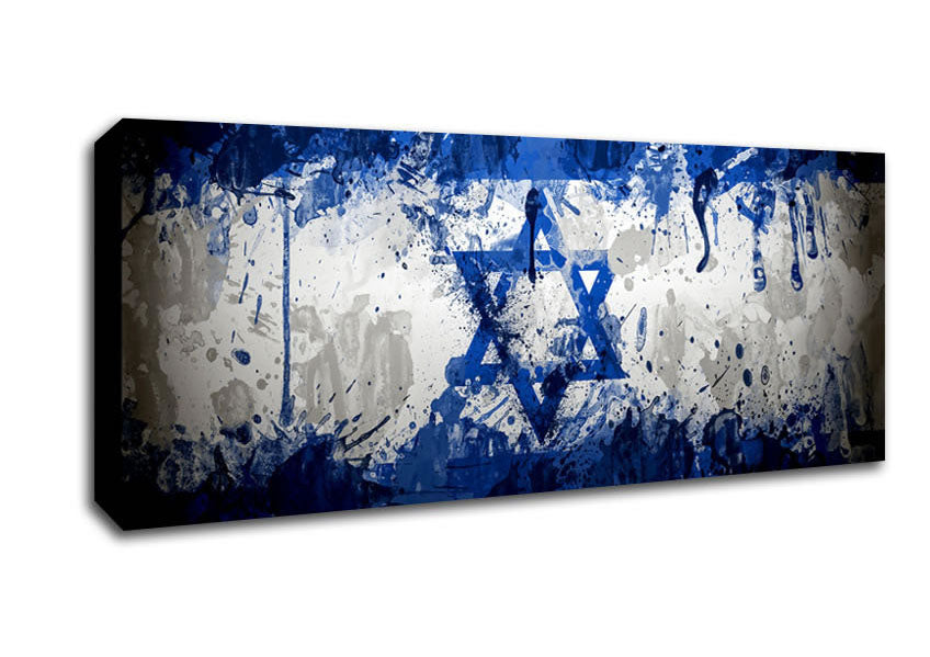 Picture of Israel Flag Panoramic Canvas Wall Art