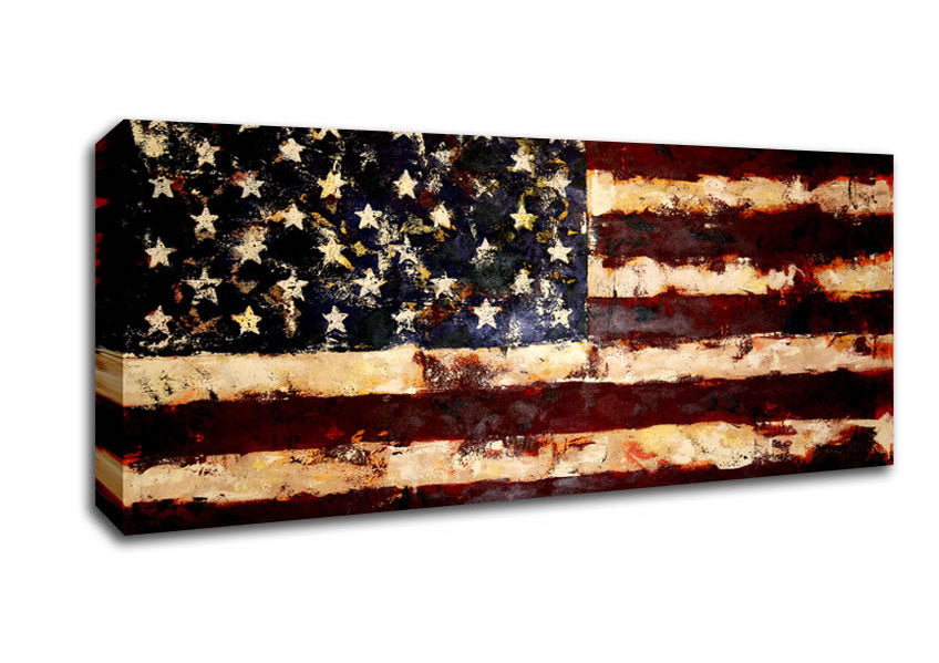 Picture of Freedom Flag Usa Panoramic Canvas Wall Art