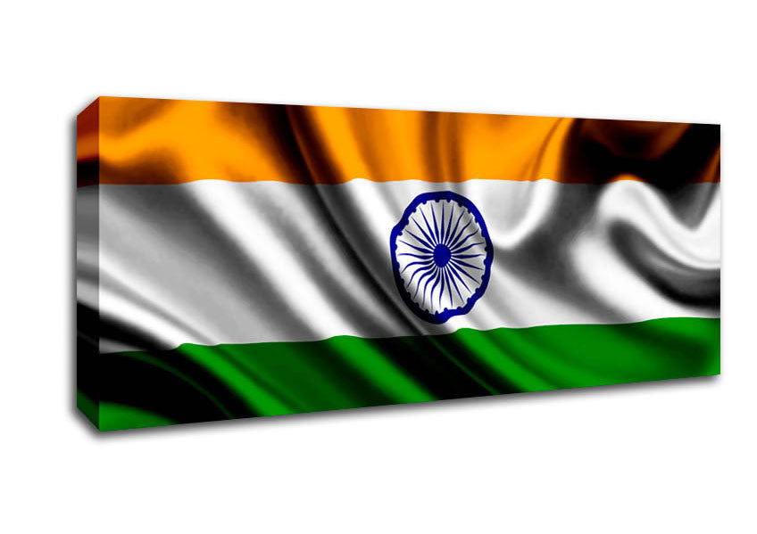 Picture of Indian Flag Panoramic Canvas Wall Art