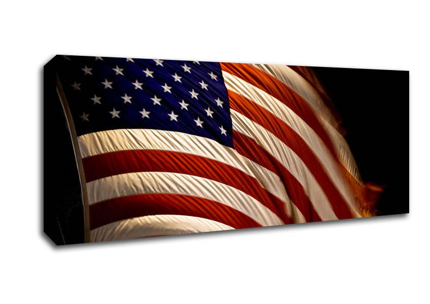 Picture of Flag Of America Panoramic Canvas Wall Art