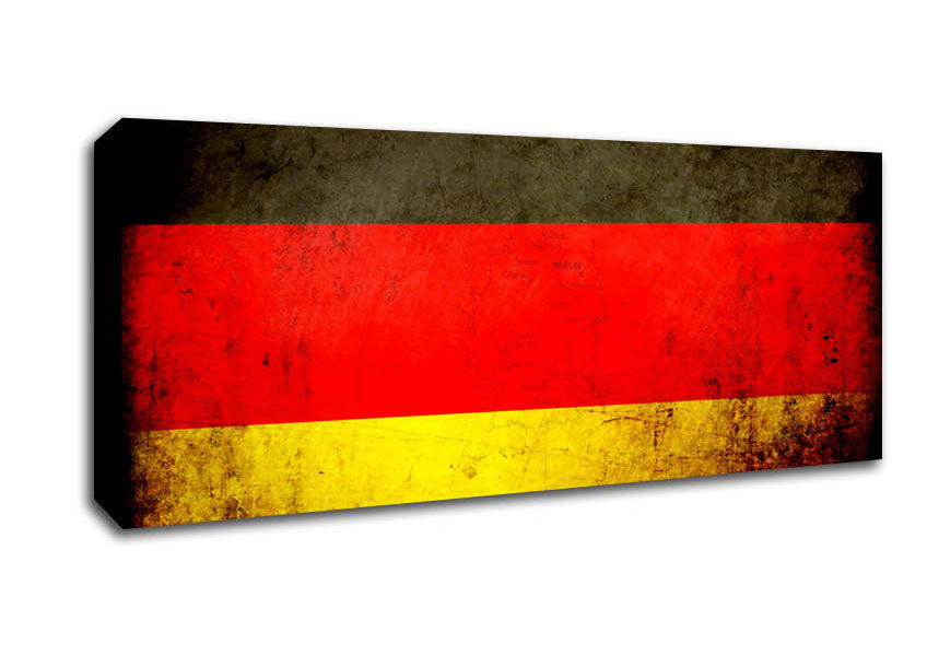 Picture of Germany Flag Grunge Panoramic Canvas Wall Art