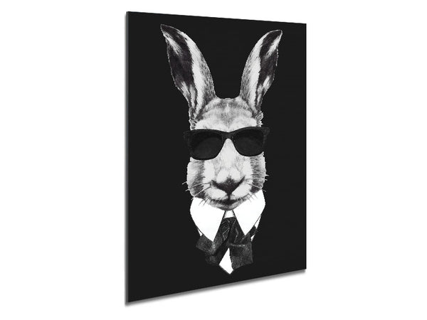 Mafia Rabbit Metal Print
