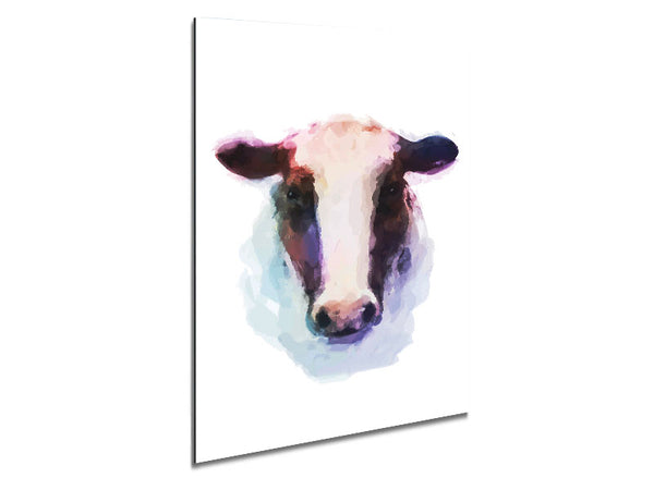 Sad Cow Face Metal Print