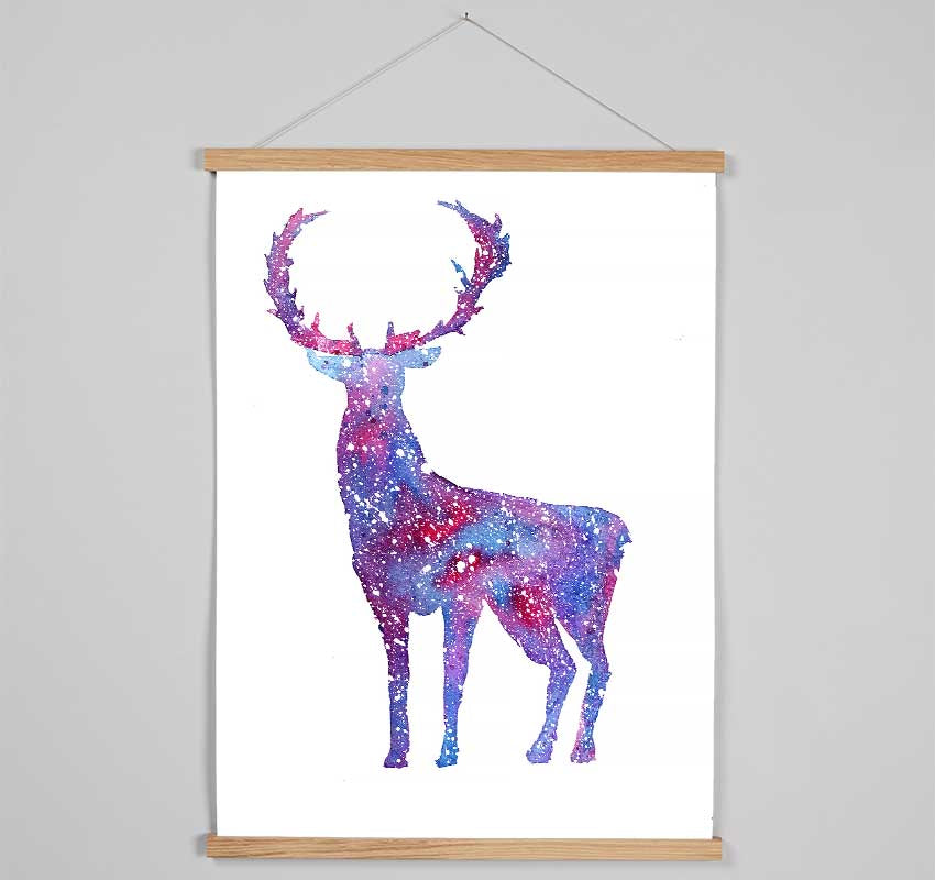 Stag Sparkle Hanging Poster - Wallart-Direct UK