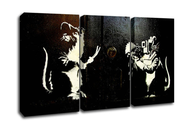 Picture of Crooked Rats 3 Panel Canvas Wall Art
