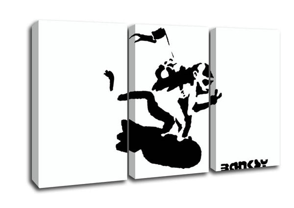 Picture of Flying Monkey Bomber White 3 Panel Canvas Wall Art