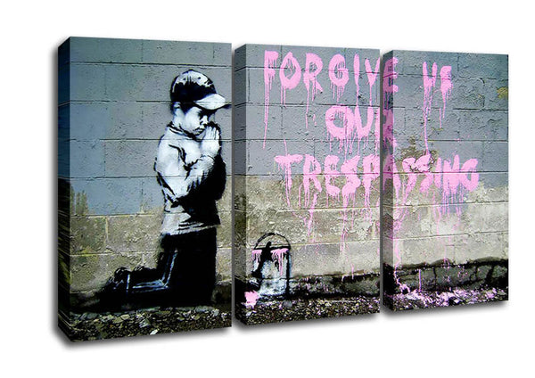 Picture of Forgive Us Our Trespassing 3 Panel Canvas Wall Art