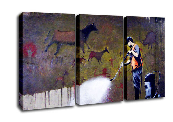 Picture of Graffiti Removal 3 Panel Canvas Wall Art