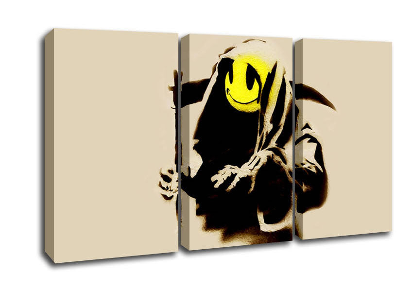 Picture of Grim Reaper Beige 3 Panel Canvas Wall Art