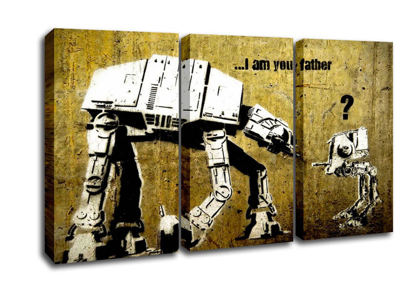 Picture of I Am Your Father 3 Panel Canvas Wall Art