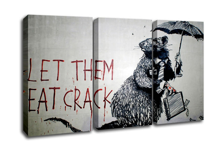 Picture of Let Them Eat Crack 3 Panel Canvas Wall Art