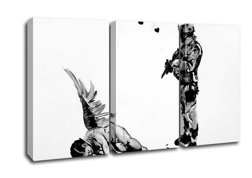 Picture of Who Killed Cupid 3 Panel Canvas Wall Art