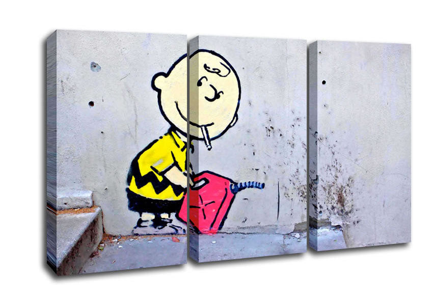 Picture of Charlie Brown 3 Panel Canvas Wall Art