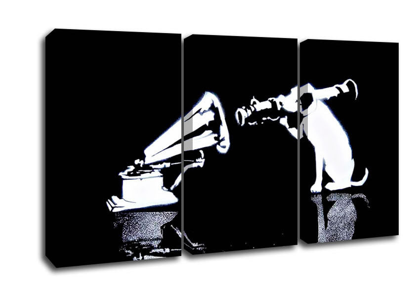 Picture of Hmv Dog Missile 3 Panel Canvas Wall Art