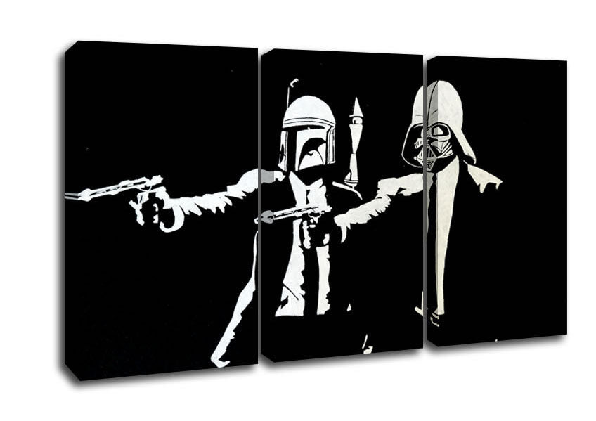 Picture of Star Wars Pulp Fiction 3 Panel Canvas Wall Art