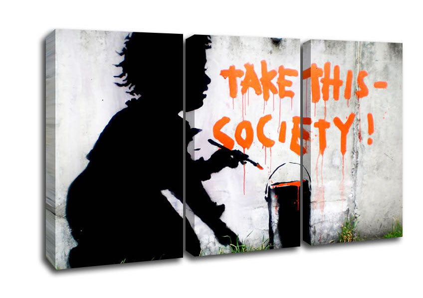 Picture of Take This Society 3 Panel Canvas Wall Art