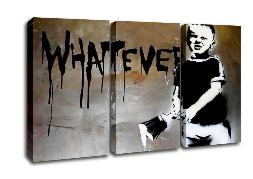 Picture of Whatever Kid 3 Panel Canvas Wall Art