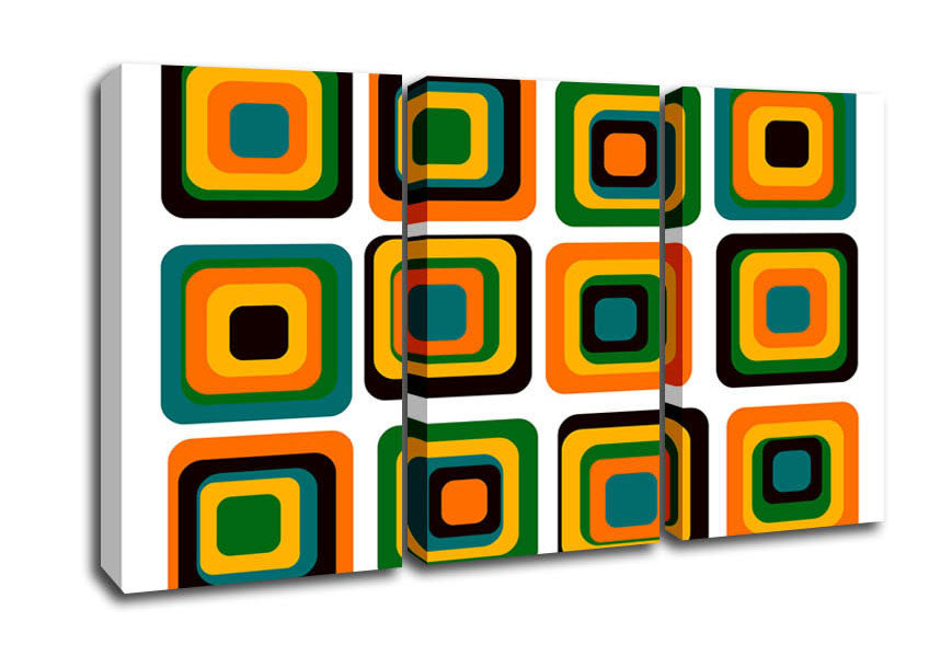 Picture of Blocks Of Colour 3 Panel Canvas Wall Art