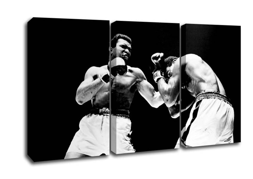 Picture of Muhammad Ali Fist Of Power 3 Panel Canvas Wall Art