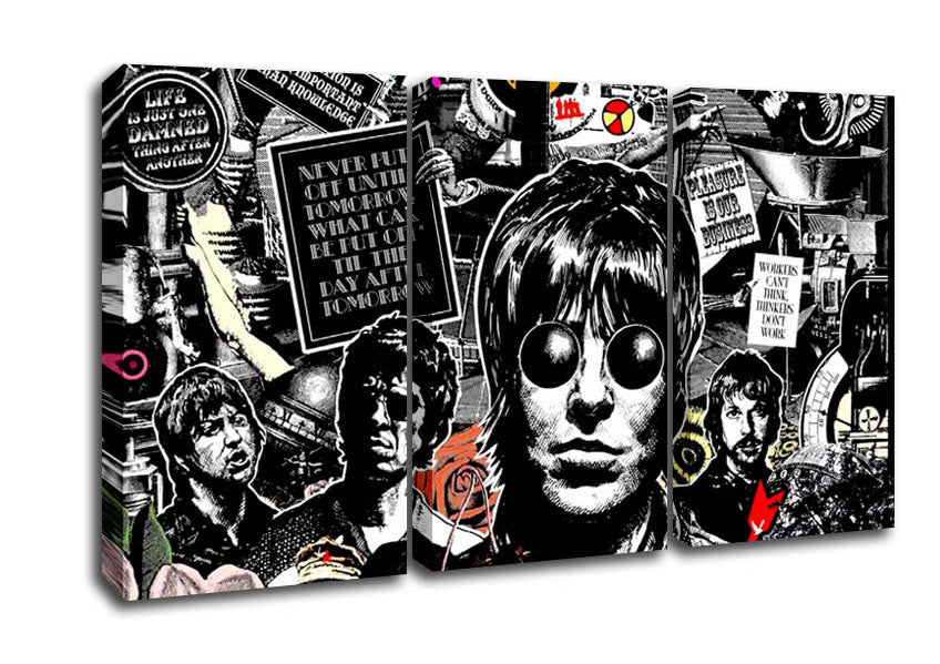 Picture of Oasis Collage 3 Panel Canvas Wall Art