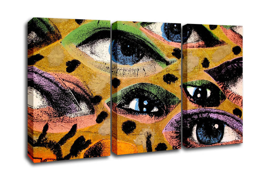 Picture of All Eyes On You 3 Panel Canvas Wall Art