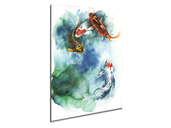 Koi Fishpond Metal Print