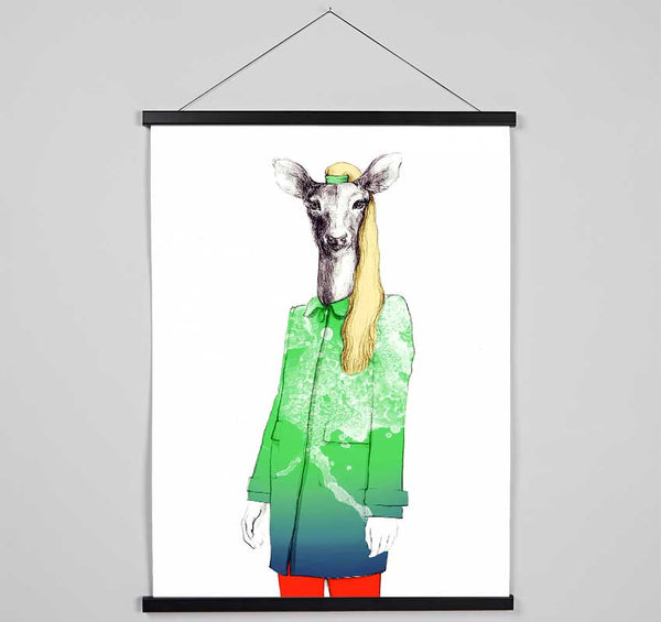 Female Deer Francis Hanging Poster - Wallart-Direct UK
