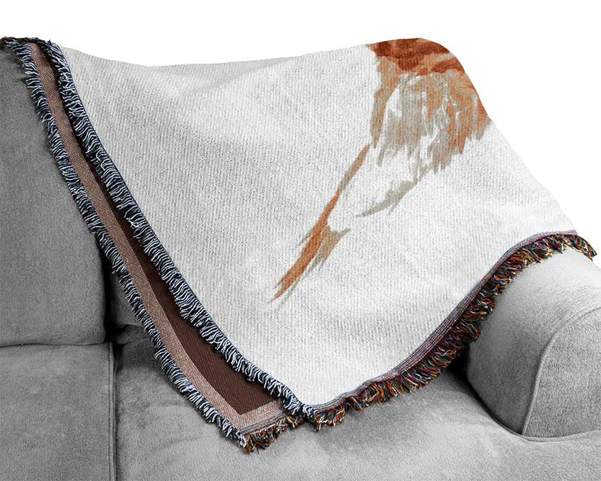 Ginger Tom Cat Woven Blanket
