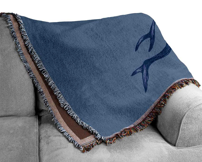 Stag Head 1 Woven Blanket