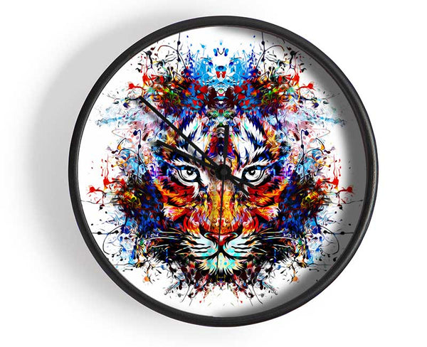 Tiger Colours Clock - Wallart-Direct UK