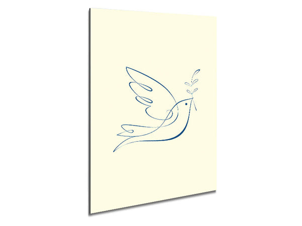 Olive Branch Dove Metal Print