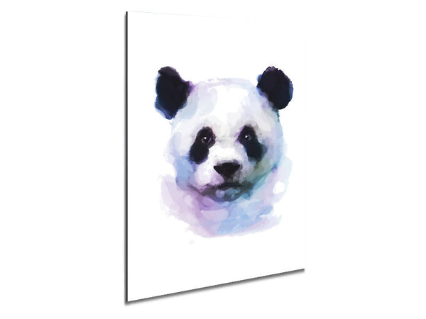 Panda Face Metal Print