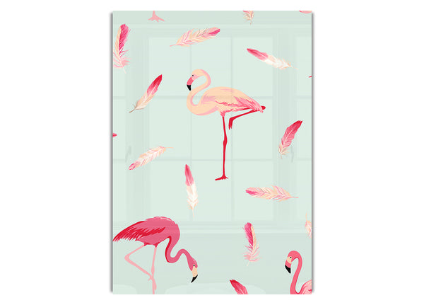 Rosa Flamingofedern