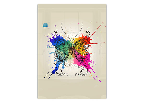 Regenbogen Spritzer Schmetterling