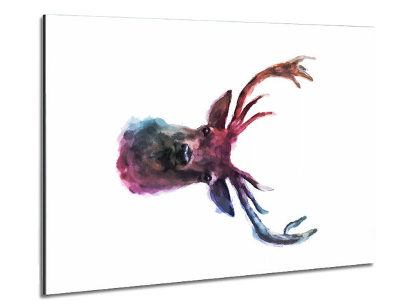 Stag Head Colours Metal Print