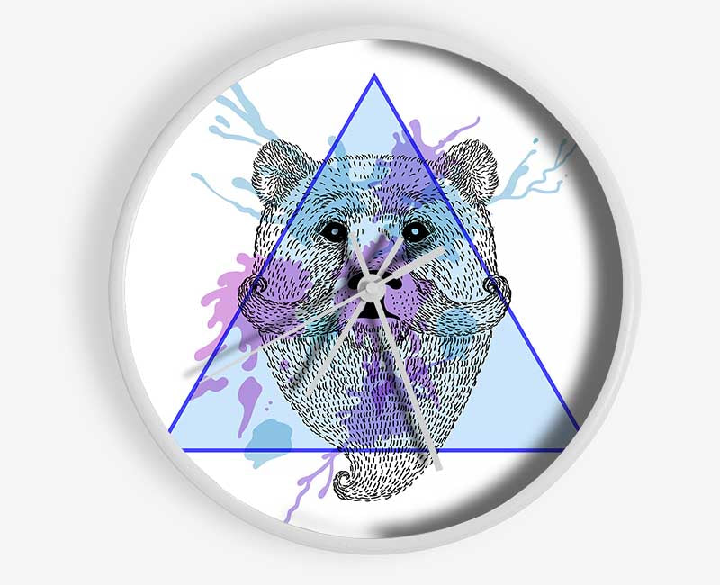 Bear Mustache Clock - Wallart-Direct UK